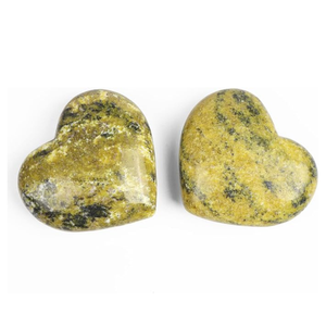 Pierre semi-précieuse polie à bas prix pour l'auto-guérison spirituelle Feng Shui Serpentine en forme de cœur en gros - Product Image 4