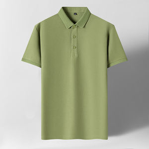 Polo à manches courtes pour hommes, logo brodé personnalisé, uniforme d'entreprise en coton et polyester, logo personnalisable pour polos - Product Image 1
