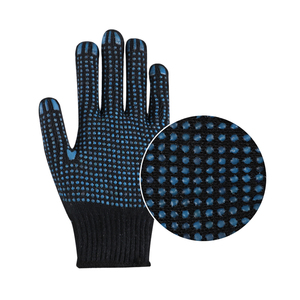Cómodos guantes de trabajo punteados de punto sin costuras reutilizables con sujeción segura y destreza Guantes de seguridad resistentes al deslizamiento - Product Image 3