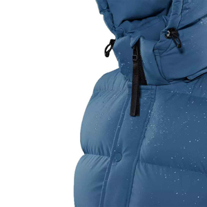 Vestes imperméables pour hommes Logo personnalisé automne col rabattu matelassé rembourré gilet bouffant respirant fermeture éclair à capuche écologique - Product Image 3