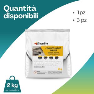 SuperPro cemento rapido 2kg soluzione rapida per intonaco di malta per calcestruzzo e pavimenti in muratura per riparazioni - Product Image 2