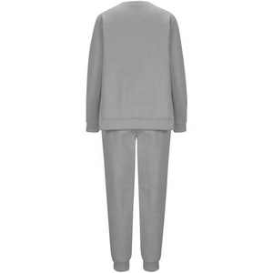 Conjunto Deportivo de Algodón Gris para Hombre, Sudadera de Cuello Redondo, Pantalones Jogger, Color Sólido, Casual, Corte Regular, para Otoño - Product Image 5