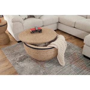 Table basse ronde en jonc de mer fabriquée au Vietnam matériaux écologiques meubles de maison décor à la maison en gros - Product Image 5