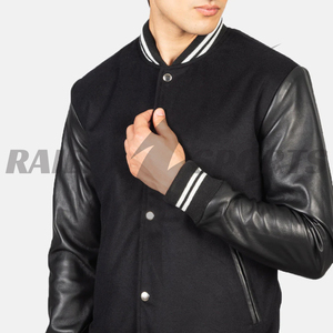 Veste universitaire en laine et cuir personnalisée, style baseball, unisexe, qualité supérieure, imperméable, respirante, coupe-vent, vente flash - Product Image 5