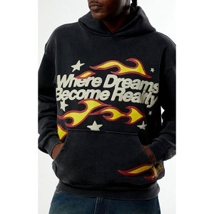 Sweat à capuche personnalisé pour l'hiver, fabricant OEM, molleton de coton épais, respirant, écologique, unisexe, logo en relief - Product Image 5