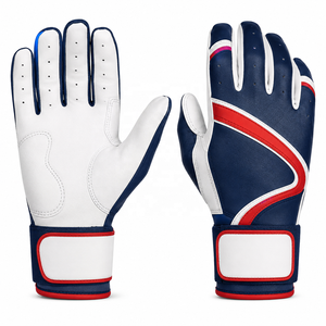 Genuine Yellow Cabretta Leather Custom Durable Ambidextrous Adult <b>Baseball</b> Softball Batting Work <b>Gloves</b> Wrist Support Hook Loop - Product Image 5