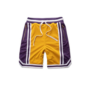 Short de basket-ball pour hommes Short d'été en maille noir avec logo personnalisé en polyester à séchage rapide avec poches - Product Image 5