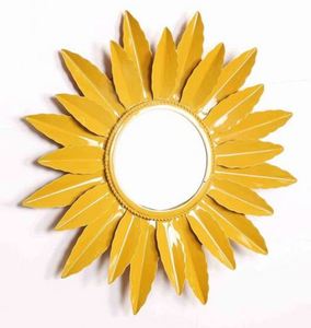 Miroir mural moderne rond doré en acier métallique fait à la main, best-seller, décoratif pour la maison, le jardin, le mariage, personnalisable - Product Image 6