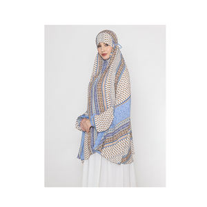 Hijab Dupatta de Rayón con Estampado Floral para Mujer, Manga Larga, Ligero, Transpirable, Personalizado, para Oración, Talla XS, Más Vendido - Product Image 1