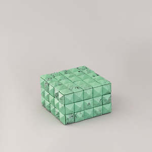 Green Shade Bone <b>Trunk</b> Jewelry Organizer <b>Box</b> 3.25x6x6 - Product Image 2