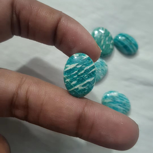 Amazonita única. Lote de cabujones de amazonita al por mayor, cabujones sueltos a granel, cabujones lisos, cabujones de amazonita para hacer joyas - Product Image 2