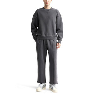 Sweat-shirts pour hommes de taille plus, coupe ample, respirants, fabriqués en usine OEM, avec des motifs brodés personnalisés, col en V, étiquette de soin personnalisée - Product Image 5