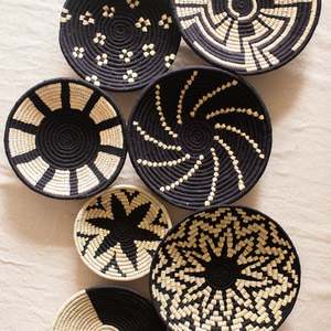 Cesta de Pared Colgante de Ratán Tejida a Mano, Decoración Boho, Cestas Redondas de Mimbre Tejido con Asa para Colgar - Product Image 2