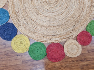 Tapis en jute tressé de style marocain fait main taille personnalisée rembourré tufté pour un usage domestique lavable pour salon chambre salle à manger - Product Image 5