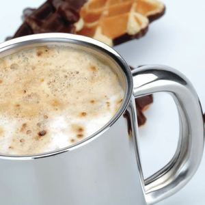 Tasse à café en acier inoxydable bière boire cocktail boisson gazeuse café et thé tasse bureau à domicile cuisine restaurant décor de table - Product Image 2