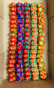 Perles en verre artisanal de lampwork, 16 mm, forme ronde, multicolores, pour la fabrication de bijoux et la décoration - Product Image 2