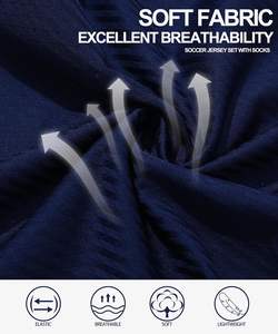 Tenue de football athlétique pour hommes à manches courtes, en matière respirante et légère, prête pour le match - Product Image 4
