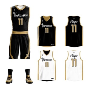 Tenues de basketball unisexes sublimées été 2025, couleur personnalisée, 100% polyester, séchage rapide, respirantes, antibactériennes, anti-UV - Product Image 3