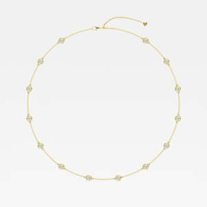 Elegante Collar de Diamantes Redondos de 300 Quilates Cultivados en Laboratorio, en Oro Blanco de 14K, Joyería de Lujo Hecha a Mano - Product Image 5