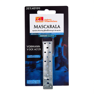 Anclaje para Hormigón de 200 x 40 mm, Acero de 2 mm de Espesor, Galvanizado Sendzimir VORMANN - Paquete de 25 - Product Image 3