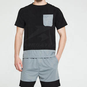 2025 nouveauté en gros été hommes décontracté t-shirt et short ensemble respirant t-shirt et short ensemble - Product Image 3