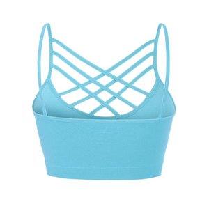 Joxar-Sujetador deportivo sin costuras con almohadillas extraíbles para mujer, Bralette cruzado Triple frontal para Fitness - Product Image 3