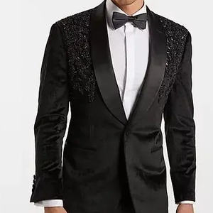 LATEST & TRENDY---DESIGNER BLACK ZARI EMBROIDERY on BLAZER ,WHITE SHIRT WITH <b>PANT</b> TUXEDO SUITS for PARTY-WEAR/WEDDING @2023 - Product Image 1