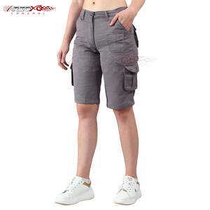 Pantalones cortos Cargo informales para mujer con bolsillos con solapa y cómodos pantalones cortos Cargo ligeros de cintura elástica para mujer - Product Image 5