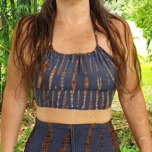 Traditional Artisan Casual Hand Made Tie and Dye Tops Tie-dye Crop Top Unique Handmade Tie-dye Blouse - Product Image 4