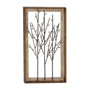 Decoración de pared de metal dorado de hoja, decoración interior y exterior, colgante de pared, hotel, restaurante, hogar, sala de estar, dormitorio, arte decorativo - Product Image 6