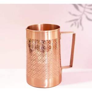 Medium Size <b>Gold</b> Finished Large Capacity Water Pitcher Superior Quality Pitcher Straight Restaurant Cold Water Jug - Product Image 6