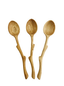 Cuchara de madera ecológica, hecha de madera natural, reutilizable, varias formas para decoración, utensilio de cocina hecho a mano fácil de usar - Product Image 3