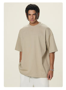 Personalizado 100% poliéster High Street Oversize camiseta hombres mujeres sólido marca en blanco 3D Puff impresión personalizada imagen diseño Logo - Product Image 4