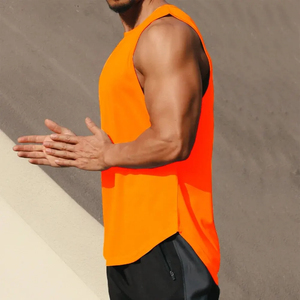 Débardeur sans manches à séchage rapide pour hommes pour le sport respirant tricoté style décontracté coupe ample pour la course à pied entraînement basket-ball OEM - Product Image 2