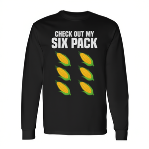 T-shirt à manches longues pour homme, motif maïs et épis de maïs, produit promotionnel pour agriculteurs et l'agriculture - Product Image 2