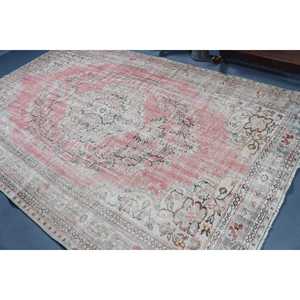 พรมตุรกีโบราณ ขนาดใหญ่พิเศษ 6.7x10.7 ฟุต พรมเปอร์เซียสีแดงขาว - Product Image 4