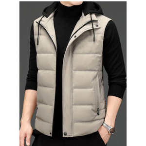 OEM Unisex Lightweight Canvas Puffer Vest Custom Made Water-Resistant and <b>Packable</b> for Winter New Design Men's <b>Jacket</b> - Product Image 1