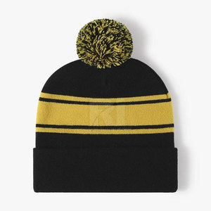 Gorro de invierno de buena calidad con diseño de logotipo personalizado, gorro de piel de Jacquard cómodo con tarifa al por mayor - Product Image 1