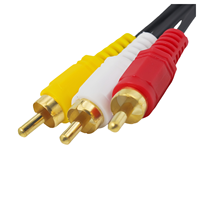 Heißer Verkauf M3U TV Konverter Kabelbaum 3 Cinch-Anschlüsse AV Audio Video Composite Stecker-Stecker für Lautsprecher Monitor Verstärker MP3