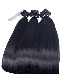 Cheveux bruts vietnamiens doublement étirés, Extension de cheveux du Vietnam, Vente en gros 100 trame de cheveux humains vietnamiens Usine du Vietnam - Product Image 1