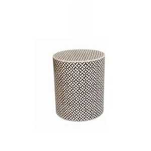 Tabourets de table d'appoint de lit en bois rayé noir et blanc de haute qualité à bas prix - Product Image 5