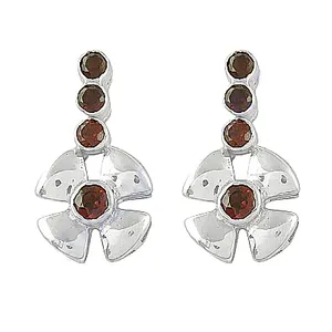 Boucles d'oreilles pendantes en argent 925 pour femmes avec améthyste, perle d'eau douce et plaqué or - Product Image 3