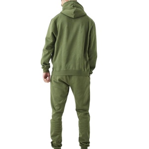 Conjunto Deportivo de Invierno para Hombre, 100% Algodón, Felpa, Sudadera con Capucha, Color Sólido, Manga Larga, Bolsillos Delanteros, Pantalones Deportivos - Product Image 6