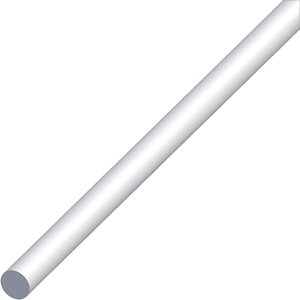 Profilo Barra Tonda in Alluminio Argento Satinato mm 10 Metri 1 - Product Image 1