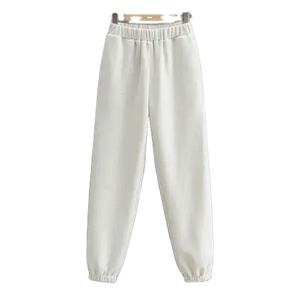 Wholesale Men's Winter Casual Sweatpants-Eco-Friendly 100% Cotton Canvas Fleece Thickness <b>Elastic</b> Waist <b>Lace</b>-Up OEM Service - Product Image 5