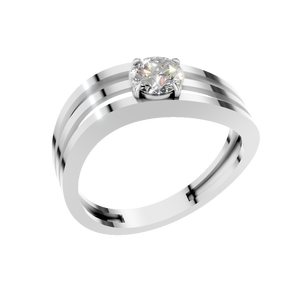 Bague de fiançailles solitaire en or 14 carats avec moissanite VVS D, cadeau de mariage de luxe, bijoux fins modernes, rhodié, certifié IGCI pour les fêtes - Product Image 1