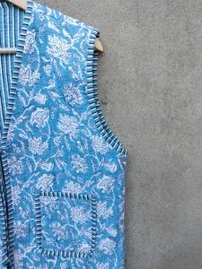 Veste matelassée réversible en coton imprimé style bohème pour femme, motif floral, idéale pour l'hiver, décontractée, cadeau de vacances, vêtement - Product Image 3