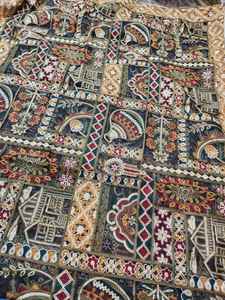 AA impex ผ้าคลุมหน้าแข้งแบบยาวดีไซน์สวยเสื้อผ้าพื้นเมืองทำจากผ้าไหมแคชเมียร์ - Product Image 4