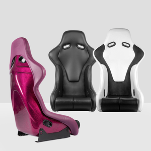 Asiento de coche de carreras de cuero PU con purpurina Apex, asiento deportivo ligero de cubo completo con respaldo fijo, duradero Premium - Product Image 3
