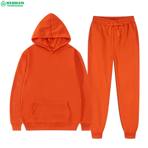 Unisex Distressed <b>Patch</b> Streetwear 100% Cotton Heavyweight Man Sweat Suits Plus Size Two-Piece Set Winter - Product Image 6